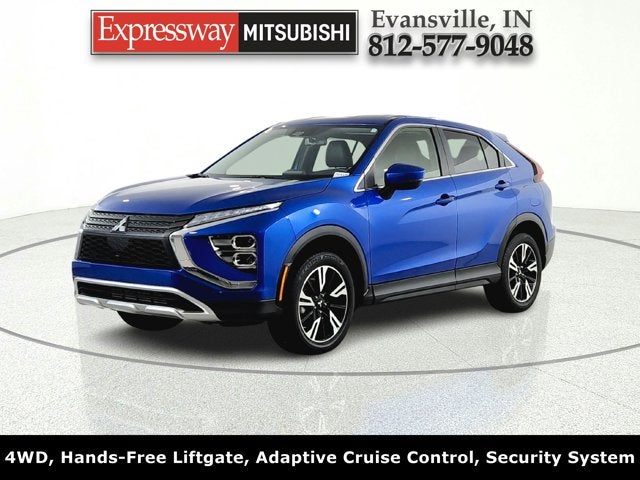2025 Mitsubishi Eclipse Cross SE in Blue — front three-quarter view