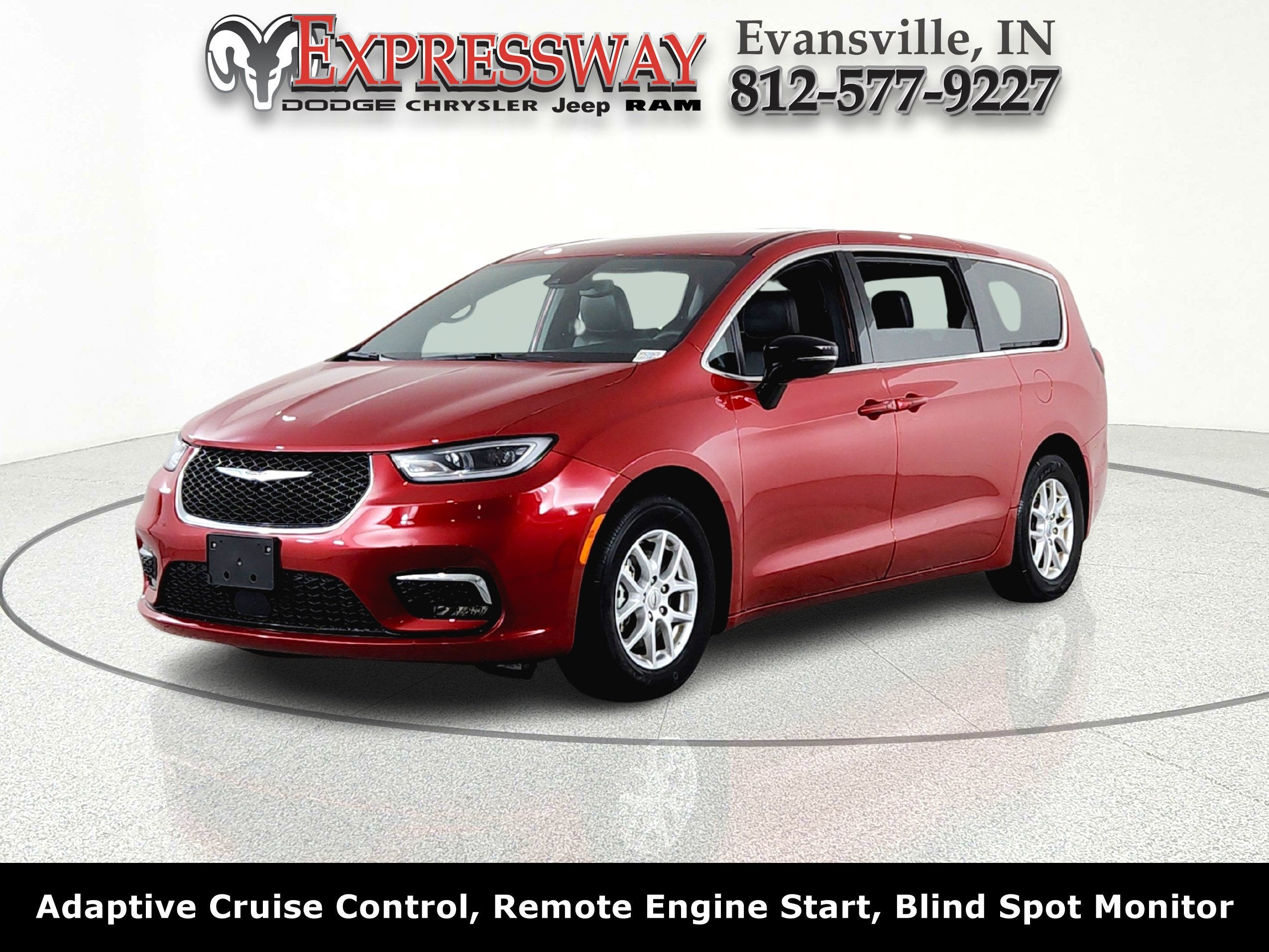 2025 Chrysler Pacifica Select in Red Hot Pearlcoat — front three-quarter view