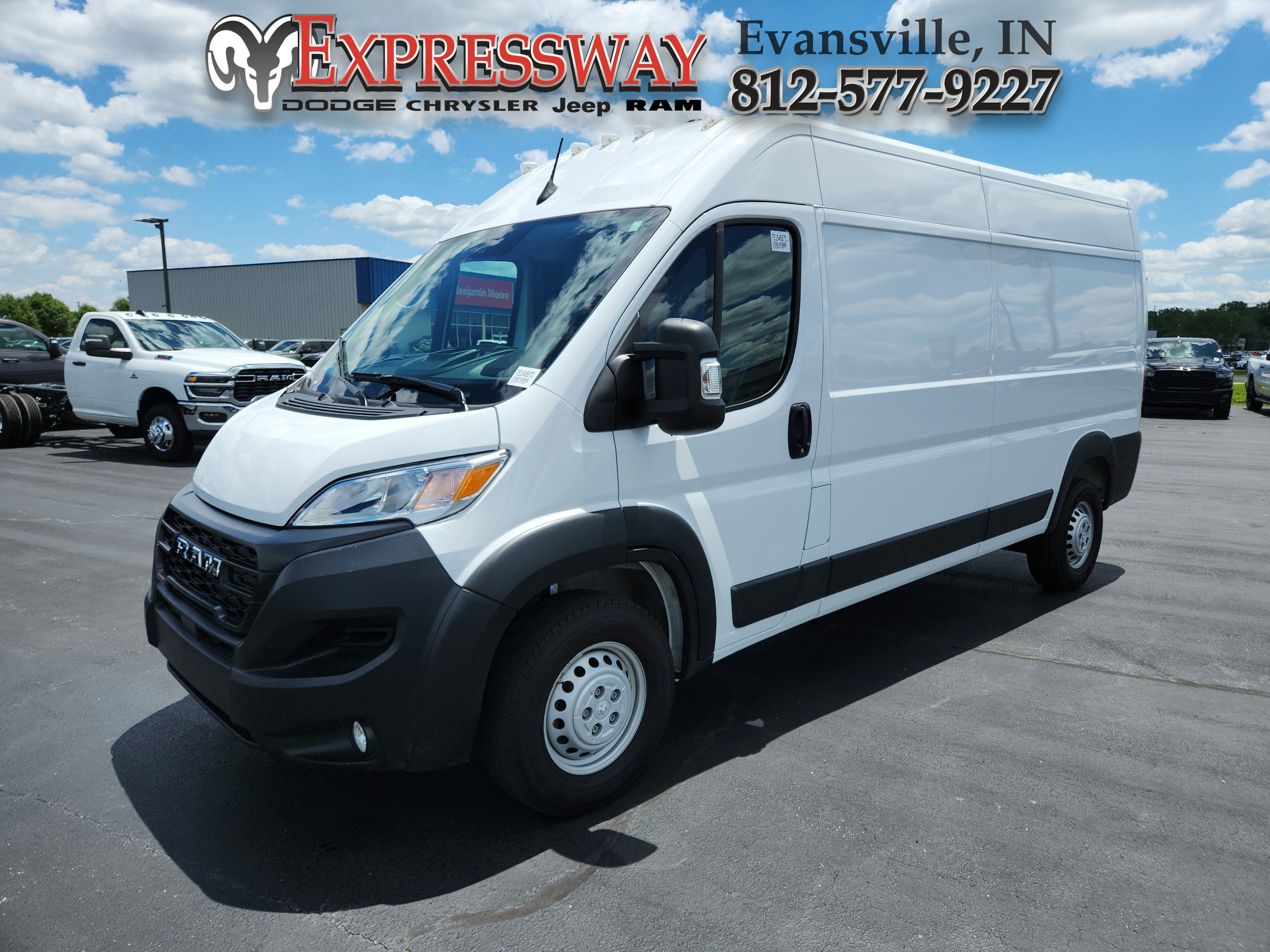 2026 RAM ProMaster 2500 Tradesman in Bright White Clearcoat — front three-quarter view